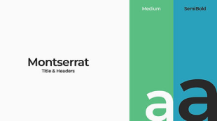 Montserrat typeface sample, title and headers style